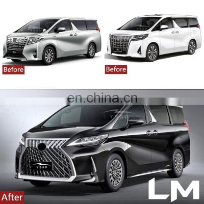 New design hot selling auto body kit accessories headlamp taillamp bumper grille for 15-20 Alphard facelift to LM kit upgrade