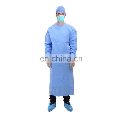 10 pack Non-Woven Fluid Resistant PP+PE disposable Isolation Gown