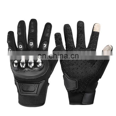 Touch Screen  Full Finger Black Antislip Outdoor Other Sports Motorbike Motorcycle Racing Gloves