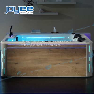 JOYEE Black Pillow 7 Color Atmosphere LED Light Whirlpool Bathtub Massage Spa Tub