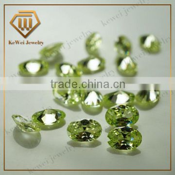Small Size Gemstone Prices Oval Shape Apple Green 4*6mm AAAA Grade Artificial Stones