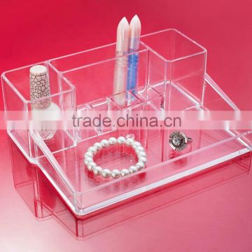 Acrylic cosmetic accessory organizer