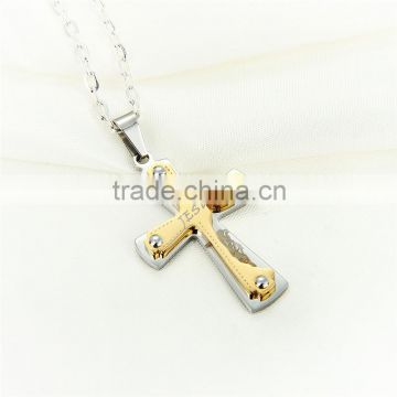 DAIHE stainless steel christian cross metal pendant