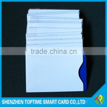 silver foil printing data information security rfid credit card sleeve