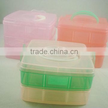 Wholesale Clear Plastic Storage Box Plastic Sundry Organizer Food Containter box with Handle Hot Sale in South America