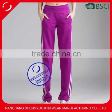 Wholesale custom quality cotton plain women jogger sweatpants
