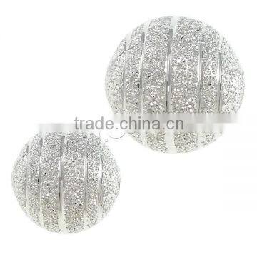 Brass Stardust Beads, Round, plated, different size for choice, more colors for choice, Hole:Approx 2mm, Sold By PC