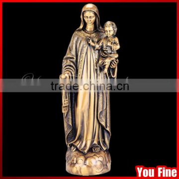 Bronze Sculpture Art Deco Bronze Virgin Mary Statue For Sale