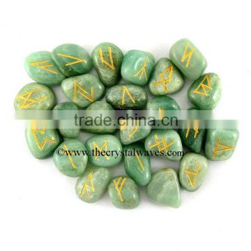 Green Aventurine Tumbled Rune Sets