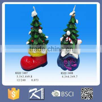 Paraffin wax christmas tree shaped candles for sale