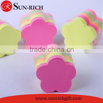 Custom 500 sheets flower shape sticky notes colorful memo pad wholesale