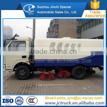 Manual Transmission Type and Diesel Engine Dongfeng 3800mm wheelbase truck mounted sweeper with broom manufacturer in China