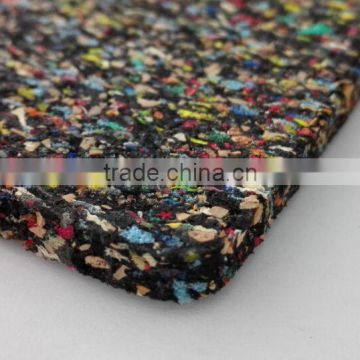 Acoustic foam of recycled rubber and natural cork granuels, eco friendly and high quality