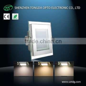 Energy-Saving LED round/square panel light 6w 12w 18w( 3 colors in one Light )