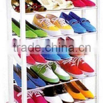 7 tier 21 pairs acrylic shoe display rack promotion
