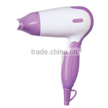 ionic travel folding solar powered hair dryer with DC motor & over heat protection
