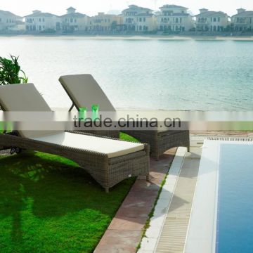 Synthetic Rattan Outdoor Sunbed - Indoor Garden Rattan Lounger Furniture