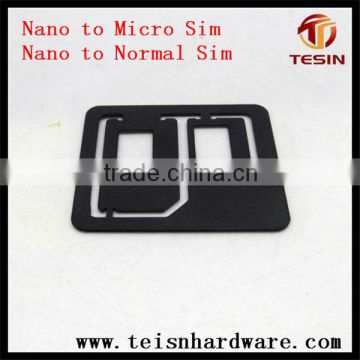Fashionable black nano mobile standard sim card holder inner retail packing for iPhone 4 4S Samsung HTC