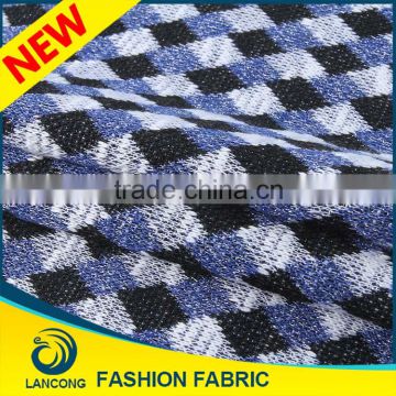 2015 New arrival Customized Wholesale 75% polyester 25% spandex jacquard knitted fabric for man sweater