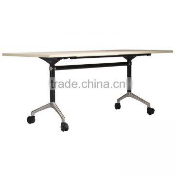 Save space furniture steel frame with melamine top folding desk, foldable desk ,steel desk