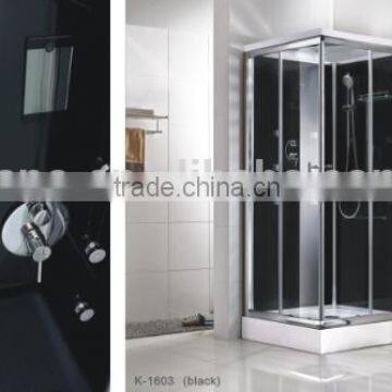 Home Depot Wholesale High Quality 5mm Tempered Glass Shower Enclosure/Shower Room/Shower Cabinet K-1603 (black)