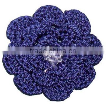 decorative crochet handmade purple Crochet flower
