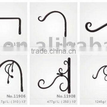 hand forge wrought iron flower hanging brackets