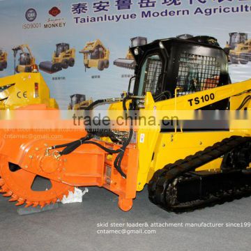 skid steer loader attachment disk type trencher