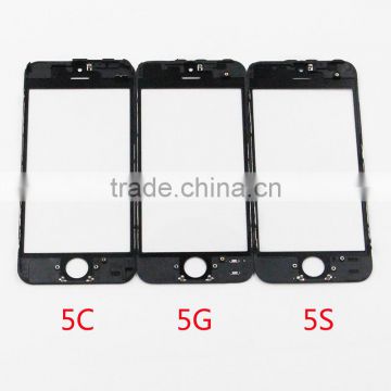 New arrival 3 in 1 Original Outer Glass with Frame with oca for iPhone 5 LCD Refurbishing