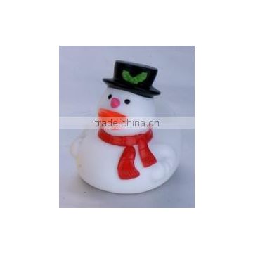 Cheap Christmas Cute Snowman Shape PVC Kids Bath Floating Toy Duck