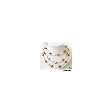 Sell Three Rows Fashion Biwa and Freshwater Pearl Necklace