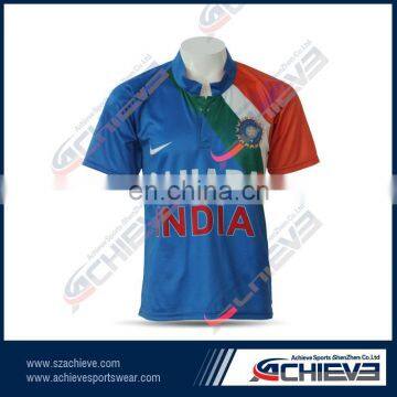 Hot India cricket wear custom cricket world cup 2017 jersey cricket apparel wholesale