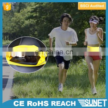 Outdoor sport night running mobile phone and keys container rechargeable led waist bag