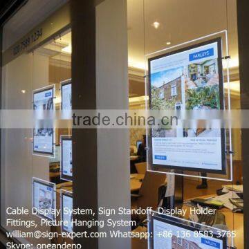 Real Estate Agent Window Hanging Light Box LED Acrylic Display