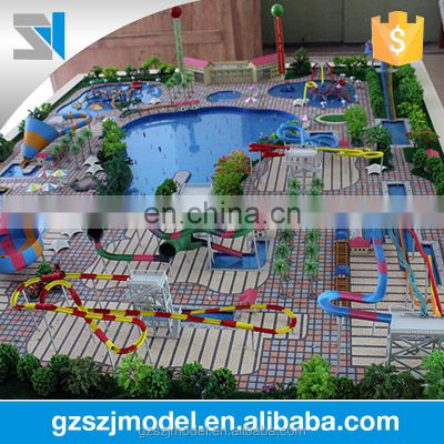 1/100 miniature water park scale model with figures , furniture