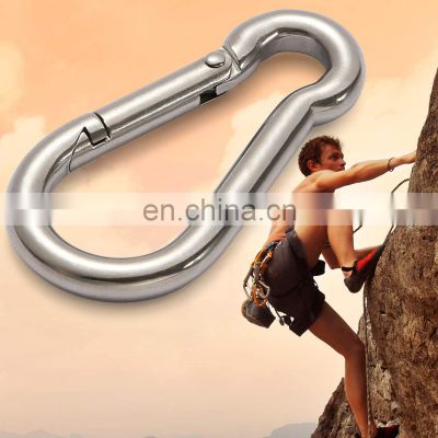Promotional 1.5 inch 3 inch 4 inch High Quality Aluminum Carabiner Outdoor D Type Mini Aluminum Spring Clip Hook