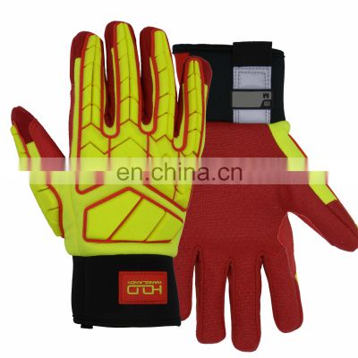 HANDLANDY Heavy Duty hand protection Impact oil and gas Cut Resistance Vibration-Resistant Gloves