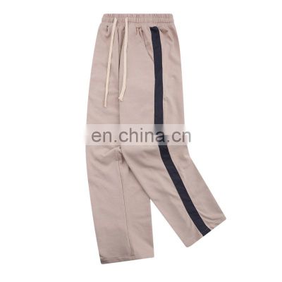 high quality  causal 100% cotton trousers heavy solid color custom men's joggers