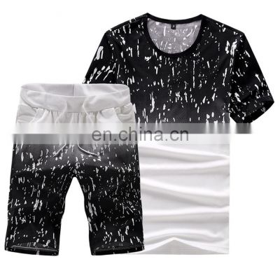 2021 Amazon Fashion Men's, T Shirt Sets New Two Piece Shorts Sets Beach sportswear Men's Hip Hop T-shirts/