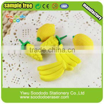 Collectable banana Shaped 3D Eraser/New stationery 2013