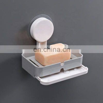 Amazon hot sale soap holder Wall mounted soap holder drain adhesive soap holder plastic