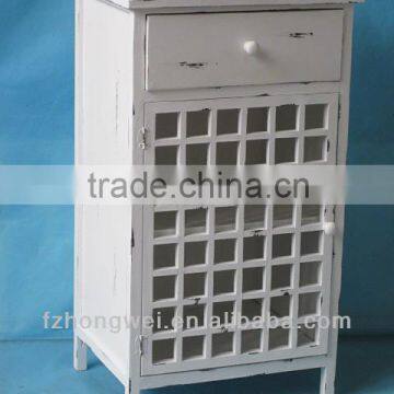 White Antique Wooden Cabinet Storage Cabinet with Drawer&Door for Room Storage