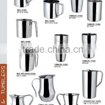Stainless Steel Pitcher And Tumbler
