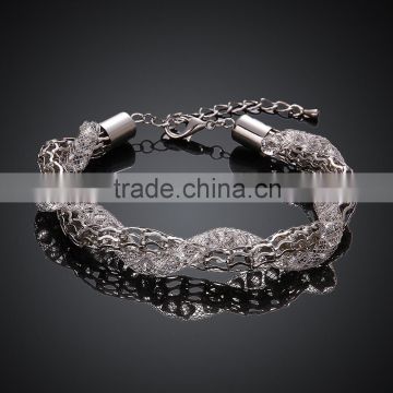 China Supplier Wholesale Metal Plating Gold Women's Bracelet Jewelry