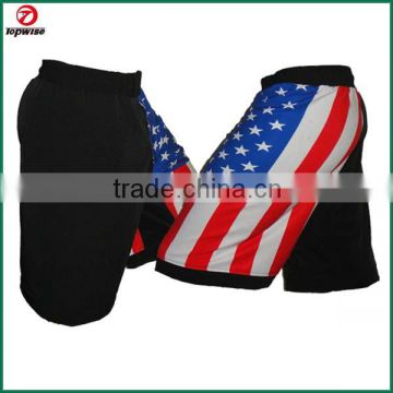 MMA short with Flag USA Front Back