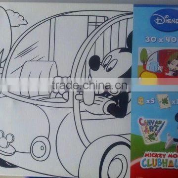 100% cotton Cartoon Sample Picture of Canvas Painting