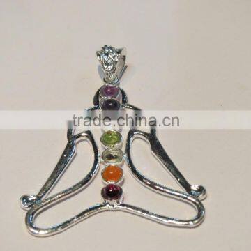 7 Chakra Gemstone Yoga Pendant