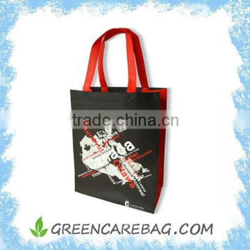 Popular Tote Black Map Non Woven Promotional Bag