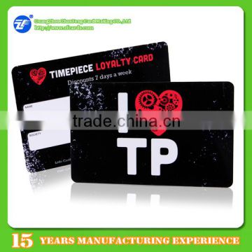 member plastic card with signature panel