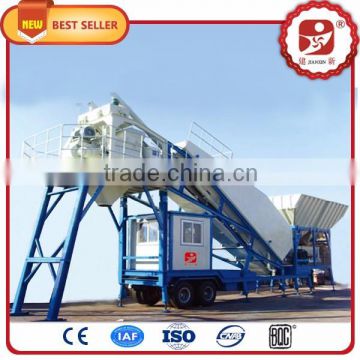 Mobile concrete mixing station with 35 cubic meter capacity